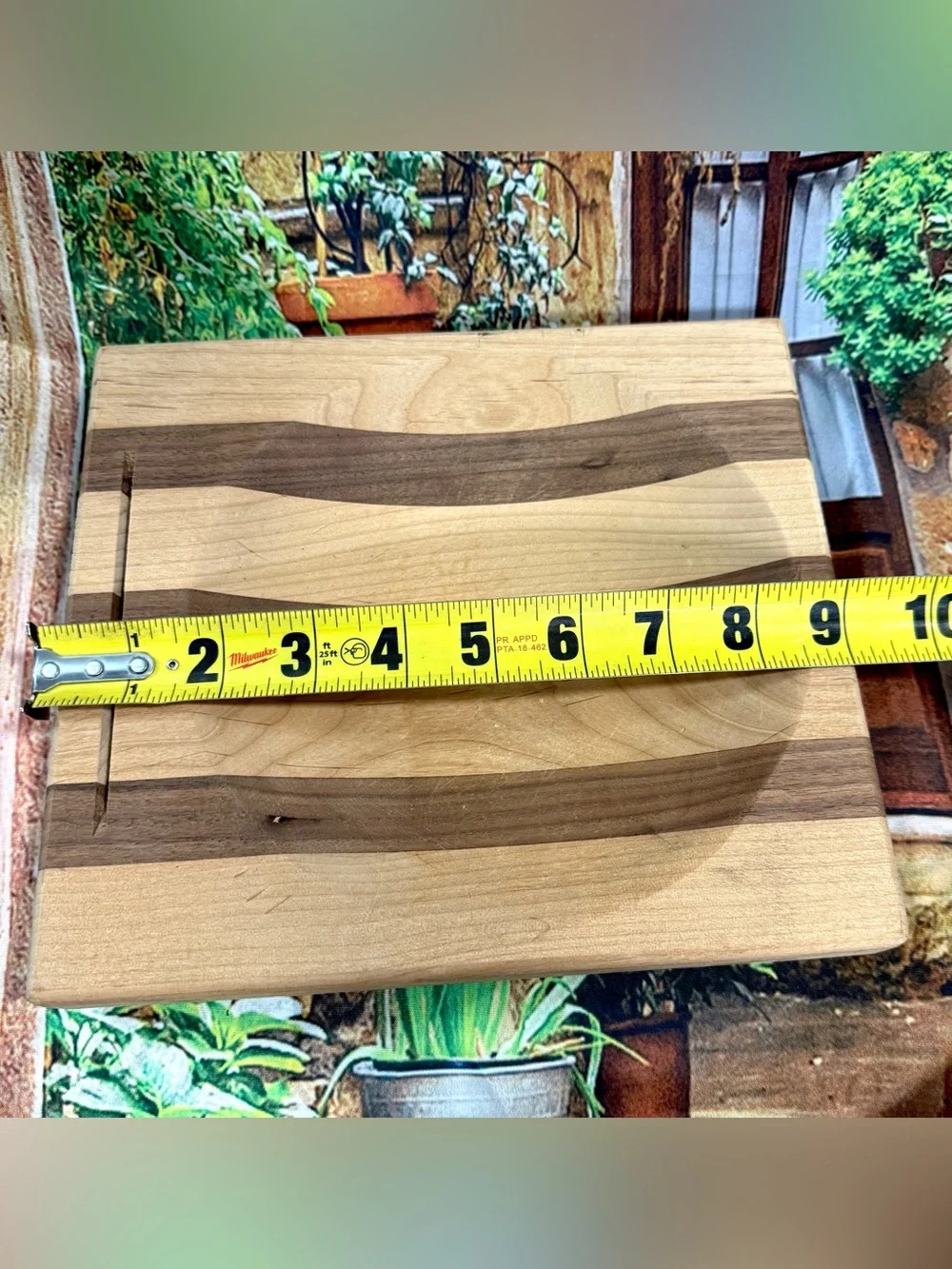 The Ulu Factory Alaska Birch & Walnut Stripe Chopping Bowl Board Hand Made